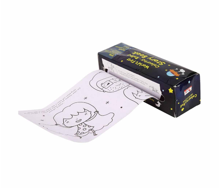 CocoMoco Kids Solar System Colouring Roll Story Book with Crayons 4 in UAE