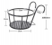 Railing Potted Plant Shelf Set 22 cm - Black 3 in UAE