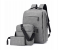 Ozy Set of 3 Backpack 15.6inch USB Charging Laptop Bag - Grey 1 in KSA
