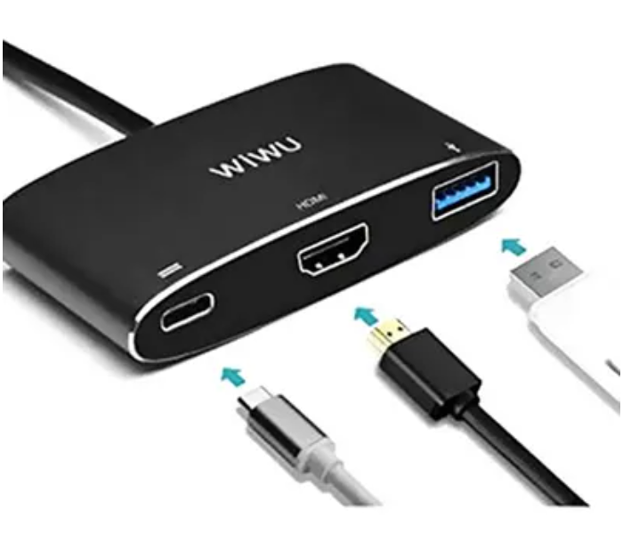 Wiwu Apollo 3-in-1 Adapter - Black 3 in UAE