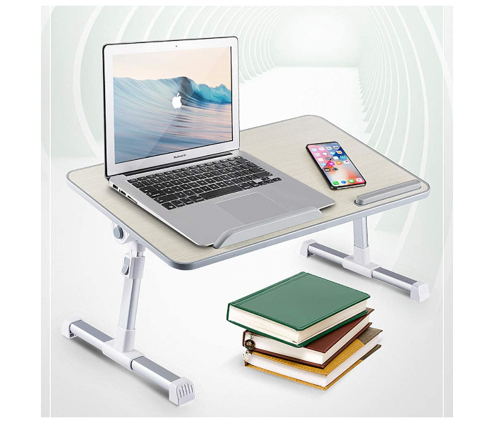 Large Adjustable Laptop Table with Foldable and Angle Adjustable Tray 2 in UAE
