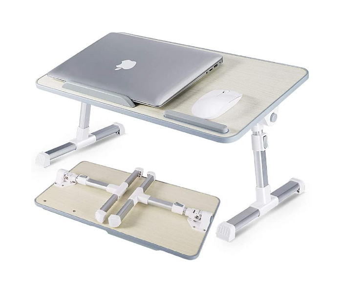 Large Adjustable Laptop Table with Foldable and Angle Adjustable Tray 1 in UAE