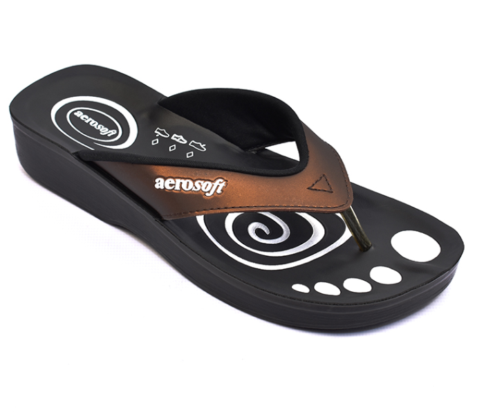 Aerosoft A0801 EU37 Ladies Slipper - Brown 1 in UAE