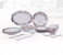 Delcasa DC1891 35 Piece Melamineware Dinner Set - White and Grey 1 in UAE