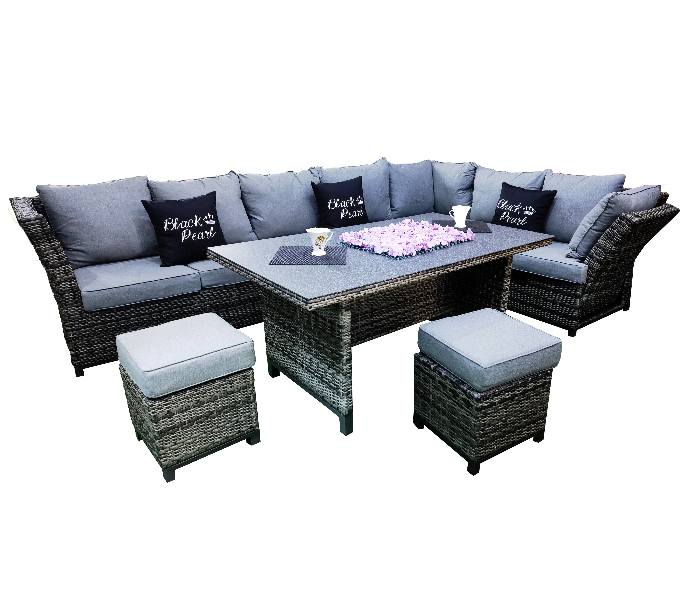 Attractive GLS1688 L Shape Sofa with Adjustable Arm Rest - Grey 1 in UAE