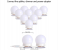 LED Makeup Mirror Bulb Set f 10 Pieces - White 5 in OMAN
