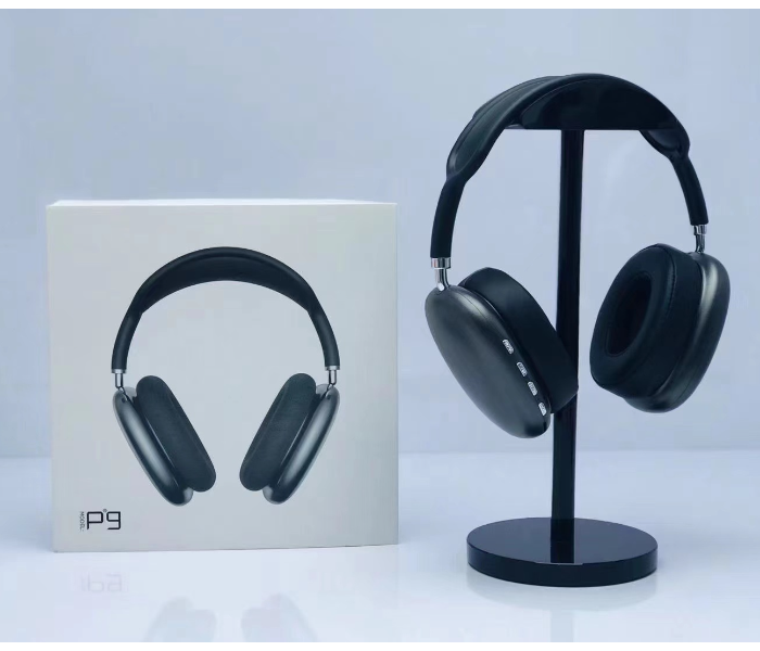 P9 Max Wireless Bluetooth Headset - Black 1 in UAE