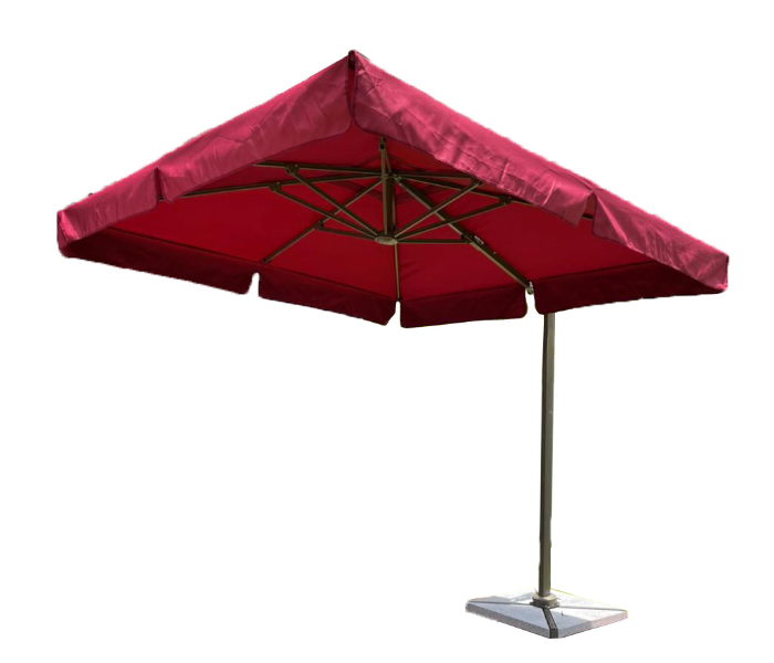 Attractive RSU250 2.5m x 2.5m Height Adjustable Square Umbrella - Red 1 in UAE