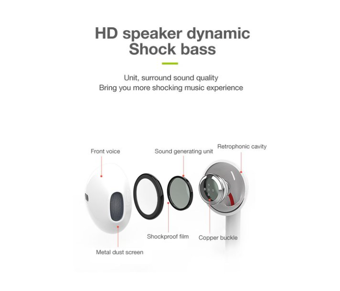 IQ Touch SOLO S5 Wired Earphone with Type C Connector - White 2 in UAE