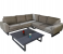 Attractive RLS1688 250cm x 250cm L Shape Sofa with Aluminium Table- Brown 3 in UAE