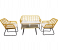 Classic YS1688 1 Two Seat and 2 Single Seat Sofa Set with Table - Yellow 2 in UAE