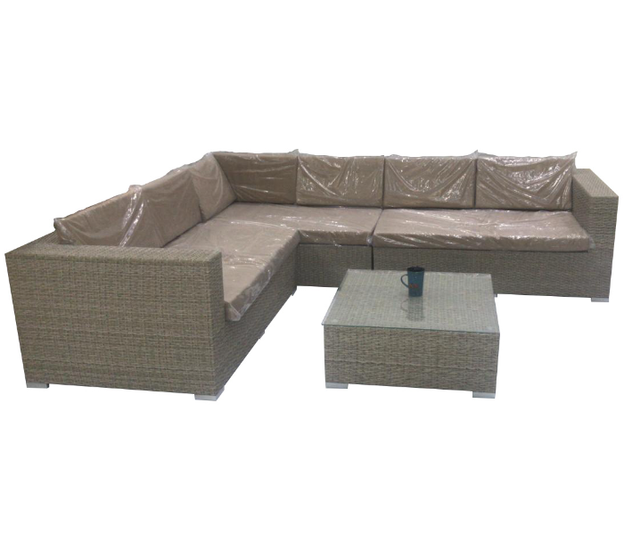 Stylish BLS230280 230cm x 280cm L Shape Sofa Set with Table - Beige 1 in UAE