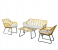 Classic YS1688 1 Two Seat and 2 Single Seat Sofa Set with Table - Yellow 1 in UAE