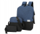 Simple Design Set of 3 Pieces Light Weight Oxford Polyester Fabric Laptop Bag - Black and Blue 1 in KSA