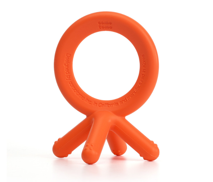 Comotomo ENBTO Silicone Baby Teether - Orange 1 in UAE