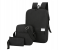Simple Design Set of 3 Pieces Light Weight Oxford Polyester Fabric Laptop Bag - Black 1 in KSA