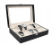 12 Slot PU Leather Watch Display Storage Box - Black 4 in OMAN