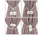 Stylish 1 Pair Magnetic Curtain Tieback Decorative Rope - Silver 6 in UAE