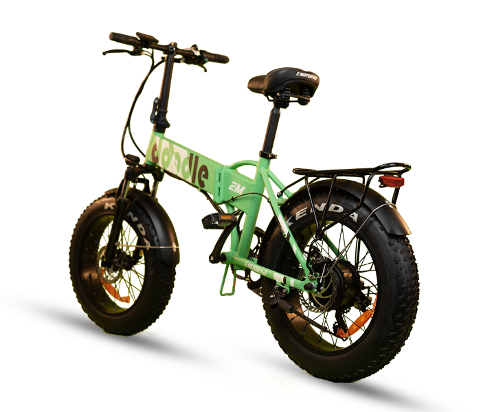 E-Motorad Doodle 350W Foldable Electric Bike - Green 3 in UAE
