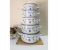 JA185-2 Reoona Round Non-Stick Hot Pot Enamel Casserole Set With Glass Lid 10 Pieces - White 2 in UAE