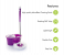 Easy 360 Degree Spinning Mop Bucket Set With 1 Free Mop Head - Purple 3 in UAE