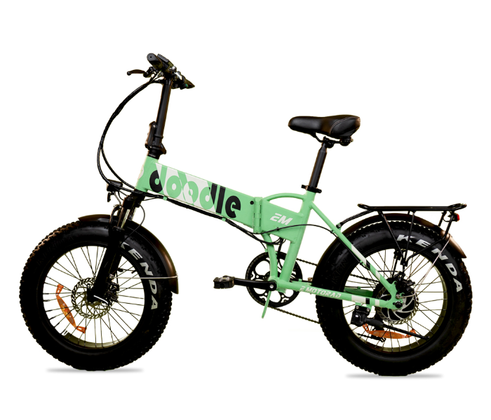 E-Motorad Doodle 350W Foldable Electric Bike - Green 2 in UAE