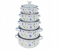 JA185-2 Reoona Round Non-Stick Hot Pot Enamel Casserole Set With Glass Lid 10 Pieces - White 1 in UAE