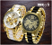 AKM Geneva Analogue Dial Watch Bundle 2pc - Black & White 1 in UAE