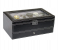 Double Layer 12 Slot Faux Leather Watch Jewelry Storage Box with Drawer Case - Black 4 in UAE