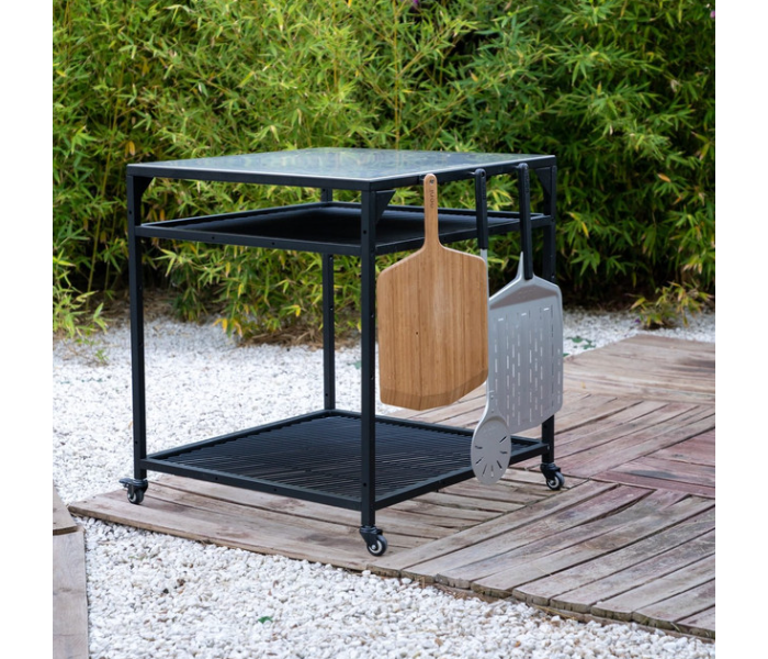 Ooni UU-P0AC00 Large Size Powder Coated Carbon Steel Modular Table - Black 4 in UAE