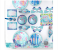 16 Piece Disposable Mermaid Party Supplies - Blue 4 in UAE