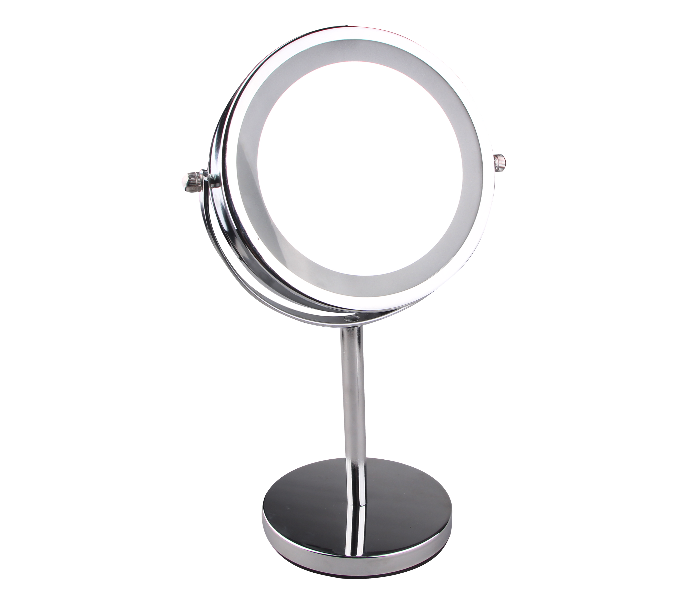 Azal AZMR-224 6 Inch Magic Mirror with LED Light for Makeup - Silver 2 in OMAN