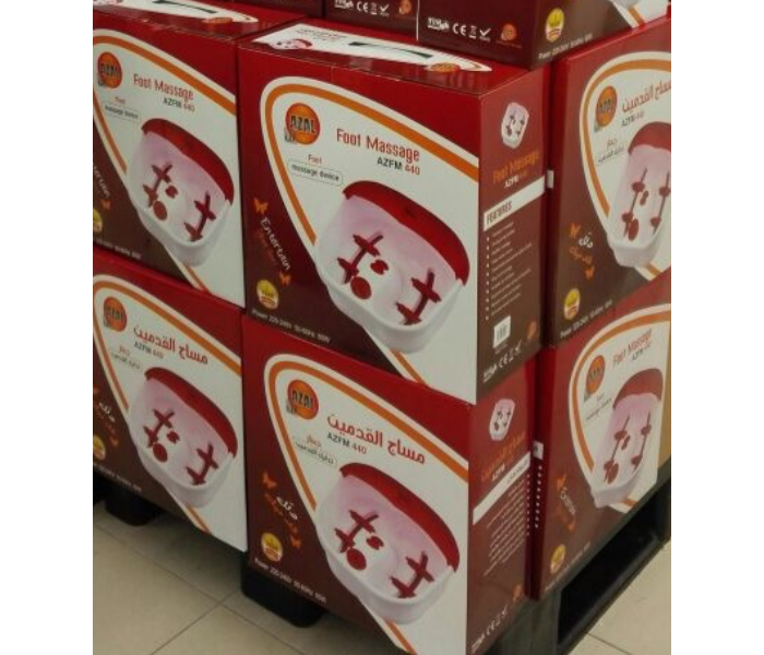 Azal AZFM440 Foot Massager - White and Red 2 in OMAN
