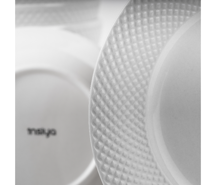 Insiya SV202 24 Piece High Quality Porcelein Dinner Set- White 4 in UAE