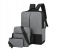 Set of 3 Travel 15.6 inch USB Charging Laptop Backpack - Grey 1 in KSA