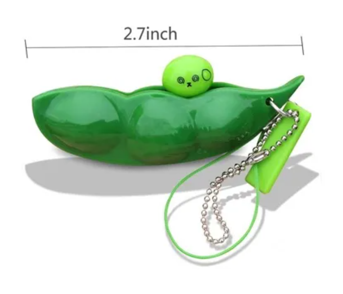 Generic Squeeze Beans Keychain Fidget Toys -Green 3 in UAE