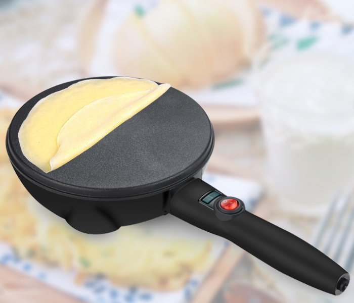 Azal AZWM-09 800W 8.1 Inch Non-Stick Mini Crepe Maker - Black 1 in OMAN