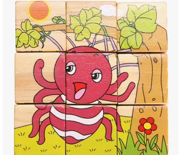 Generic Wooden Blocks Animals Jigsaw Puzzle 4 in UAE