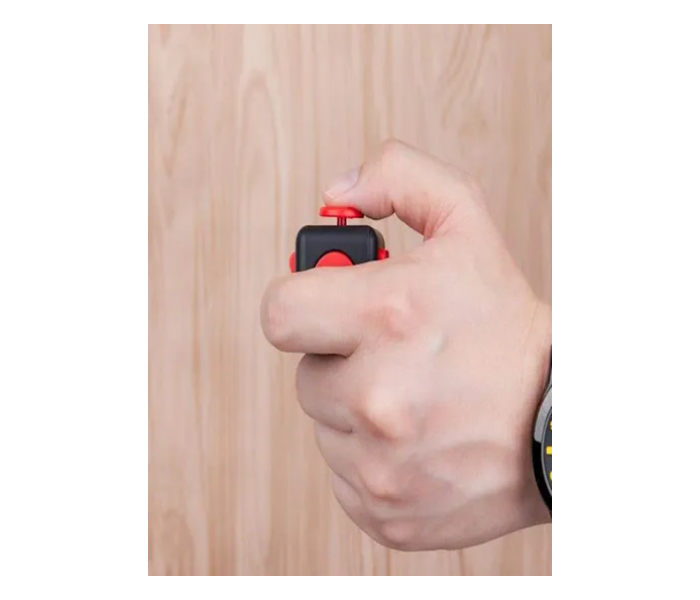 Generic Anti Stress Relaxation Fidget Cube -Red and Black 4 in UAE