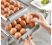 40 Grids Double Layer Drawer Egg Tray Large Capacity Egg Holder for Refrigerator - Grey 3 in UAE