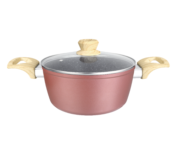 Insiya SV21 8 Piece Premium Granite Coated Aluminium Cookware Set - Rose Gold 2 in UAE