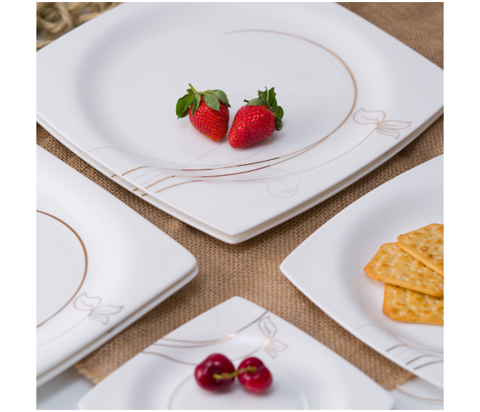 Insiya SV212 56 Piece Superior Quality New Bone China Dinner Set- White 5 in UAE