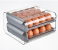 40 Grids Double Layer Drawer Egg Tray Large Capacity Egg Holder for Refrigerator - Grey 1 in UAE