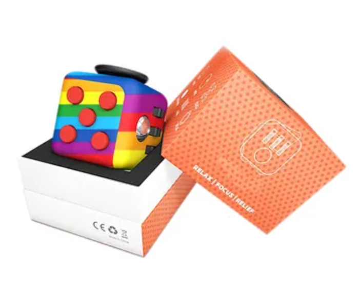 Generic Rainbow Rubik Cube Toy Fidget Toy 2 in UAE
