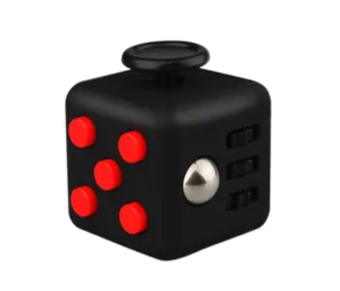 Generic Anti Stress Relaxation Fidget Cube -Red and Black 6 in UAE