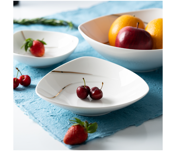 Insiya SV208 40 Piece Superior Quality New Bone China Dinner Set- White 4 in UAE