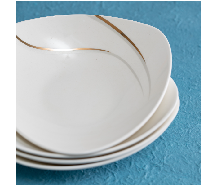 Insiya SV209 56 Piece Superior Quality New Bone China Dinner Set- White 4 in UAE