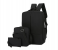 Set of 3 Travel 15.6 inch USB Charging Laptop Backpack - Black 1 in KSA