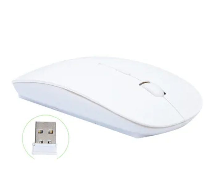Generic Wireless USB Optical Mouse for Macbook - White 3 in UAE