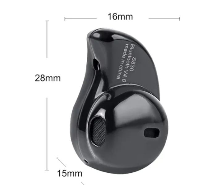 Generic Mini Style Wireless Bluetooth Earphone - Black 3 in UAE